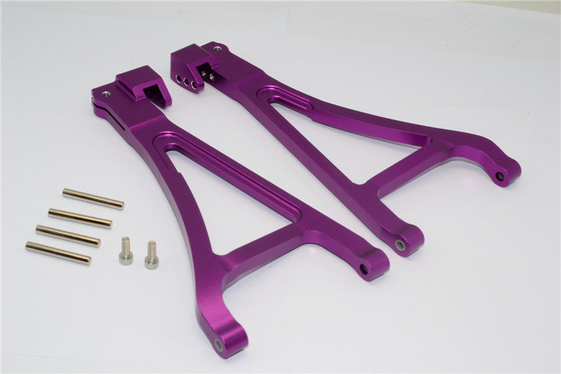 Traxxas Revo, Revo 3.3, E-Revo Aluminum Front Lower Arm (Sandwich Design With Screws+Pins+Delrin Collars) - 1Pr Set Purple
