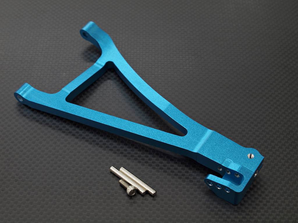 Traxxas Revo, Revo 3.3, E-Revo Aluminum Front Lower Arm (Sandwich Design With Screws+Pins+Delrin Collars) - 1Pc Set (For Left Side) Blue