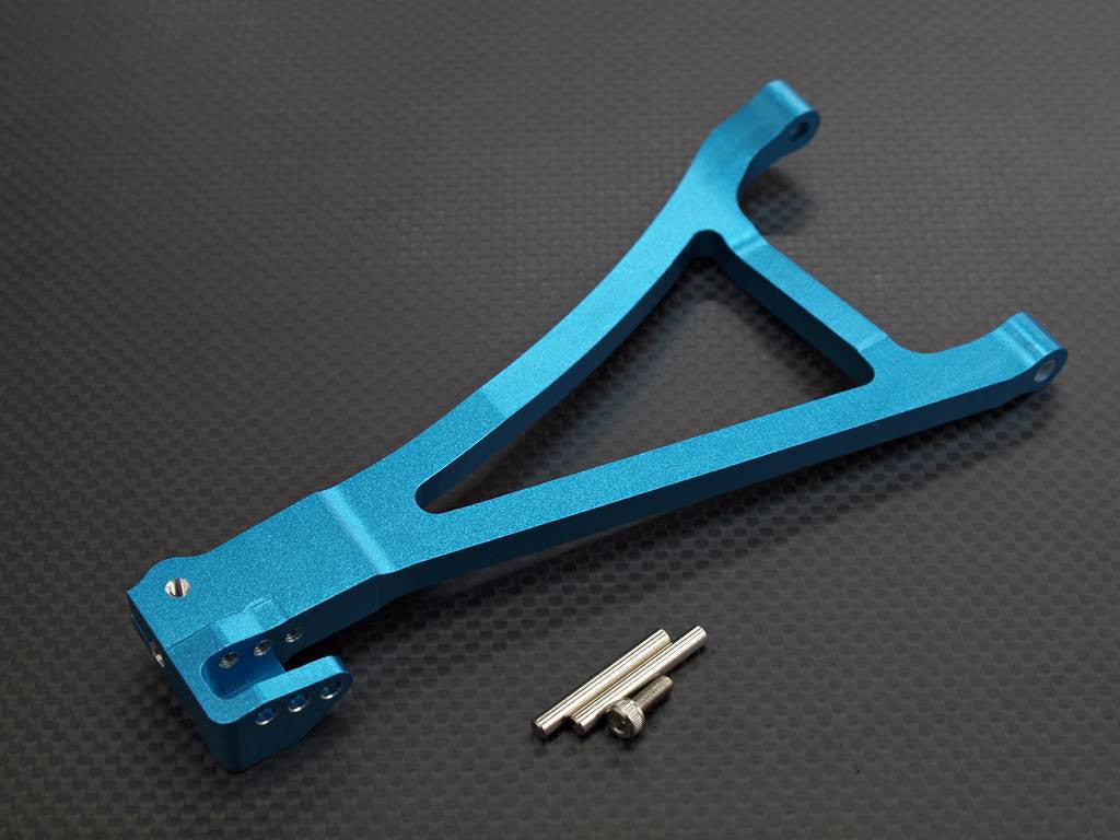 Traxxas Revo, Revo 3.3, E-Revo Aluminum Front Lower Arm (Sandwich Design With Screws+Pins+Delrin Collars) - 1Pc Set (For Right Side) Blue