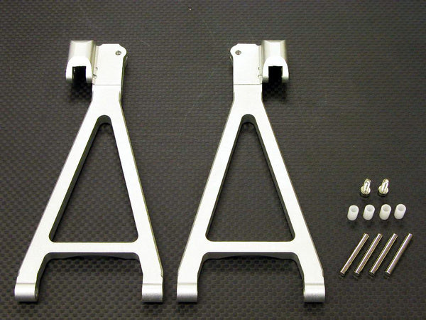 Traxxas Revo, Revo 3.3, E-Revo Aluminum Rear Lower Arm (Sandwich Design With Screws+Pins+Delrin Collars) - 1Pr Set Silver