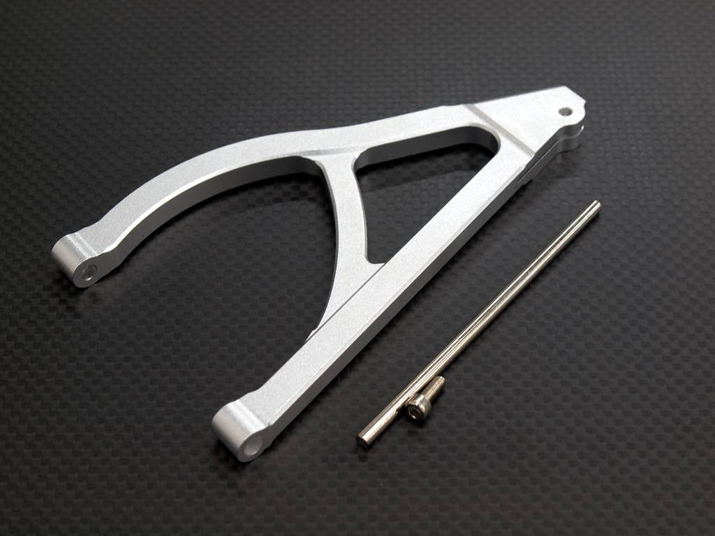 Traxxas Revo, Revo 3.3, E-Revo Aluminum Rear Upper Arm (Sandwich Design With Screws+Pins+Delrin Collars) - 1Pc Set (For Left Side) Silver