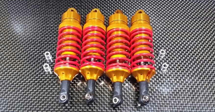 Traxxas Revo, Revo 3.3, E-Revo Aluminum Front/Rear Adjustable Spring Dampers (85mm) - 2 Prs Gold