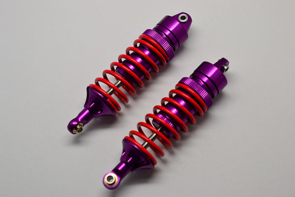 Traxxas E-Revo Brushless / E-Revo VXL 2.0 / Revo / Revo 3.3 Aluminum Front/Rear Adjustable Spring Dampers (85mm) with Aluminum Ball Ends - 1 Pr Set Purple