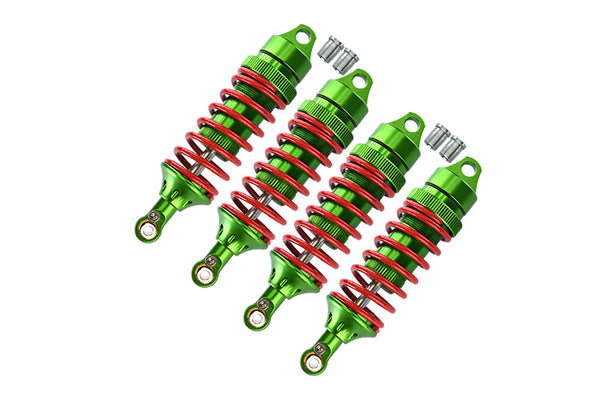 Aluminum Front Or Rear Adjustable Spring Dampers (85mm) with Aluminum Ball Ends For Traxxas 1:10 Revo / Revo 3.3 / E-Revo Brushless / E-Revo VXL 2.0 - 2Pr Set Green