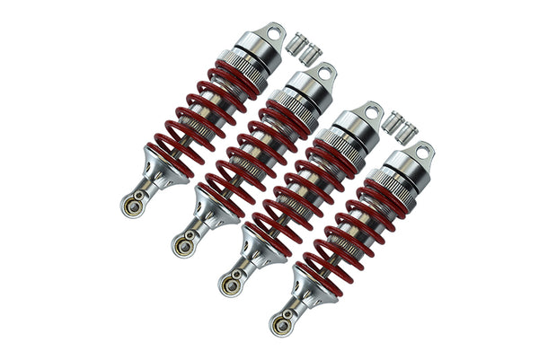 Traxxas Revo / Revo 3.3 / E-Revo Brushless / E-Revo VXL 2.0 Alloy Front Or Rear Adjustable Spring Dampers (85mm)With Alloy Ball Ends - 2Pr Set Silver