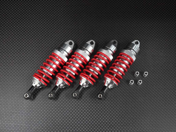 Traxxas Revo, Revo 3.3, E-Revo Aluminum Front/Rear Adjustable Spring Dampers (85mm) - 2 Prs Silver