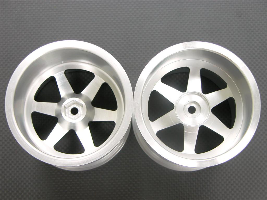 Traxxas Revo Aluminum Front/Rear Rims (6 Spokes) For Gpm Option Tires - 1Pr Silver