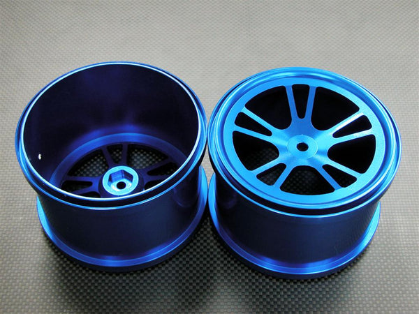 Traxxas Revo Aluminum Front/Rear Rims (5 Vacuum) - 1Pr Blue