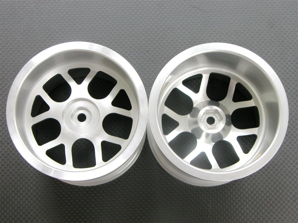 Traxxas Revo Aluminum Front/Rear Rims (6 Spokes - Bbs Y Shape) For Gpm Option Tires - 1Pr Silver