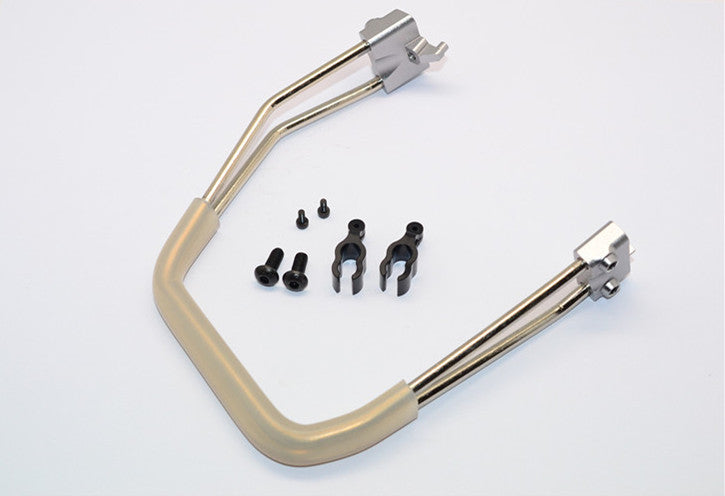 Traxxas Revo Aluminum Handle With Silicone Tube & Screws - 1 Set Gray Silver