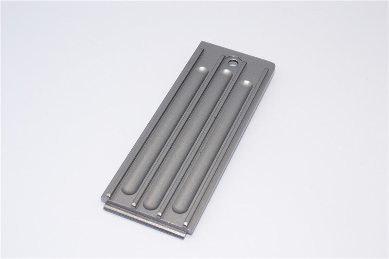 Traxxas Revo, Revo 3.3 Aluminum Batteries Box Bottom Shelf With Screw - 1Pc Set Gray Silver