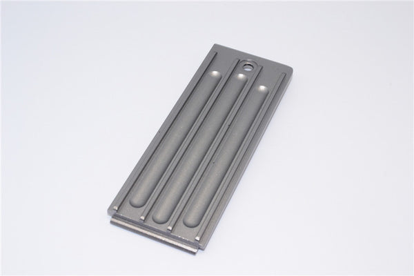 Traxxas Revo, Revo 3.3 Aluminum Batteries Box Bottom Shelf With Screw - 1Pc Set Gray Silver