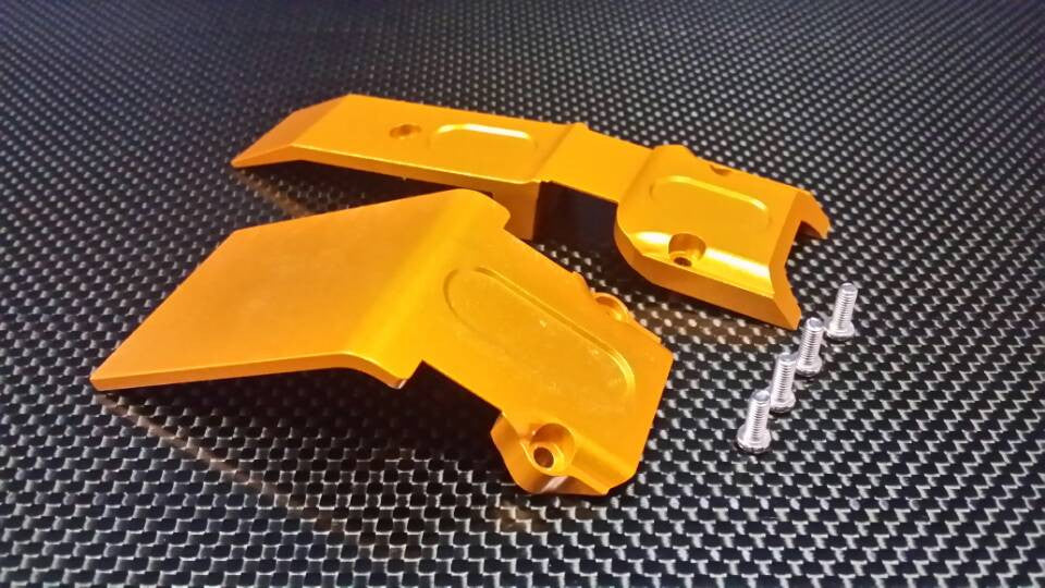 Traxxas Revo, Revo 3.3 Aluminum Front Skid Plate With Screws- 2 Pcs Set Gold