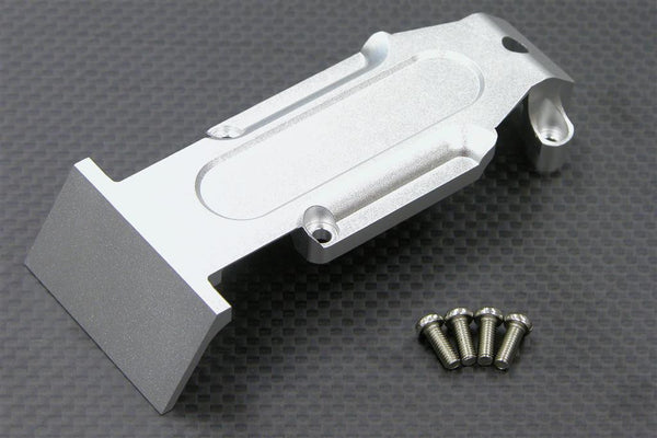 Traxxas Revo, Revo 3.3 Aluminum Rear Skid Plate With Screws - 1Pc Set Silver