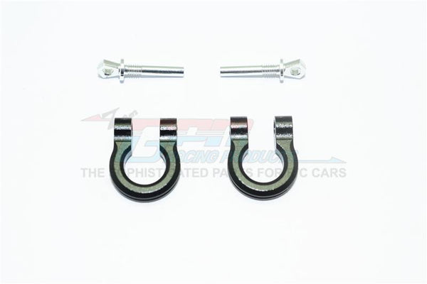 Traxxas TRX-4 Trail Defender Crawler Aluminum Front/Rear Bumper D-Rings - 1Pr Set Black