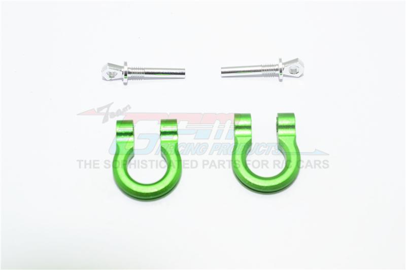 Traxxas TRX-4 Trail Defender Crawler Aluminum Front/Rear Bumper D-Rings - 1Pr Set Green