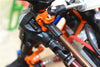 Traxxas TRX-4 Trail Defender Crawler Aluminum Front Axle Mount Set For Suspension Links - 2Pc Set Orange