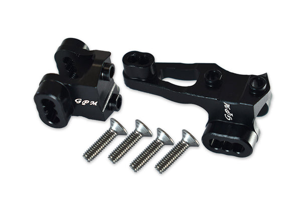 Traxxas TRX-4 Trail Defender Crawler Aluminum Front Axle Mount Set For Suspension Links - 2Pc Set Black