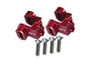 Traxxas TRX-4 Trail Defender Crawler Aluminum Rear Axle Mount Set For Suspension Links - 2Pc Set Red