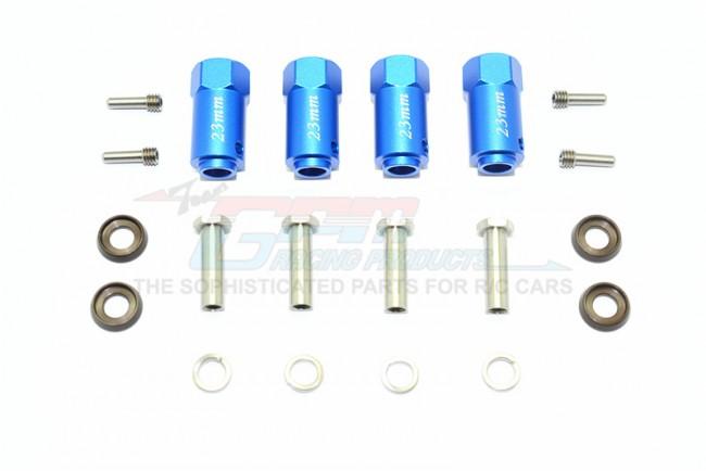 Traxxas TRX-4 Trail Defender Crawler Aluminum Wheel Hex Adapters 23mm Thick - 4Pc Set Blue