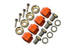 Traxxas TRX-4 Trail Defender Crawler / TRX-6 Mercedes-Benz G63 Aluminum Wheel Hex Adapters 9mm - 4Pcs Set Orange