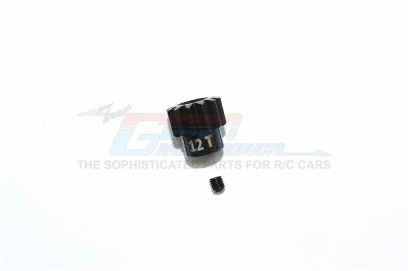 Traxxas TRX-4 Trail Defender Crawler Steel 12T Pinion Gear - 1Pc Set Black
