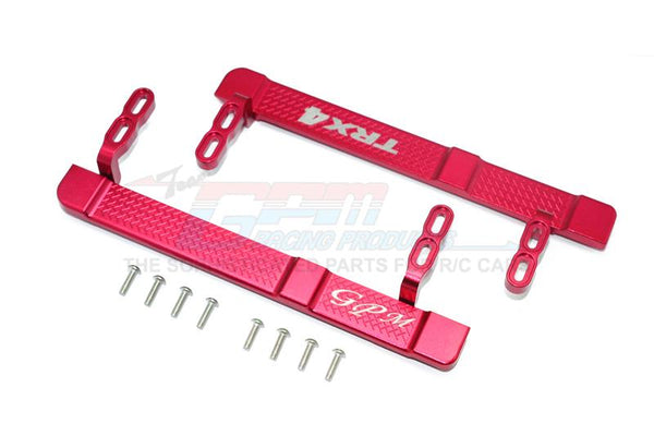 Traxxas TRX-4 Trail Defender Crawler Aluminum Side Steps - 1Pr Set Red