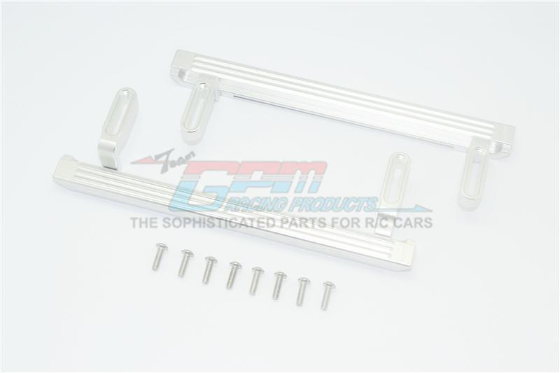 Aluminum Side Steps For Traxxas TRX-4 Mercedes-Benz G500 (82096-4) -1Pr Set Silver