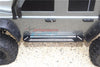 Traxxas TRX-4 Defender / Tactical Unit / Blazer Upgrade Parts Aluminum Side Steps (Reticulated Pattern A) - 1Pr Set Blue