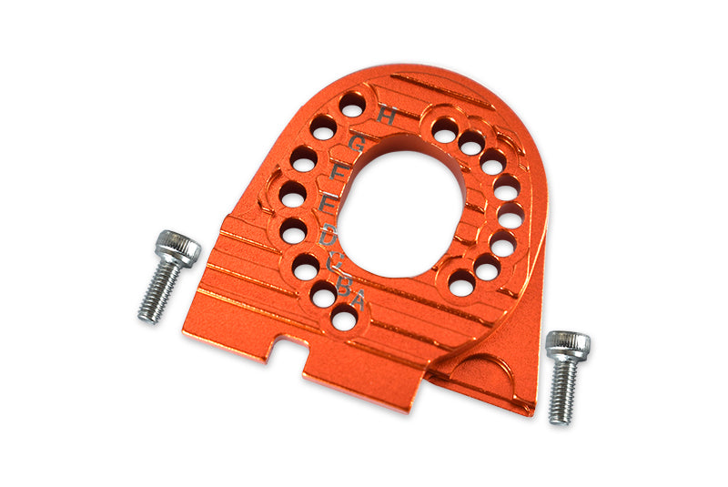 Traxxas TRX-4 Trail Defender Crawler / TRX-6 Mercedes-Benz G63 Aluminum Motor Mount Plate With Heat Sink Fins - 1Pc Set Orange