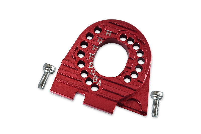 Traxxas TRX-4 Trail Defender Crawler / TRX-6 Mercedes-Benz G63 Aluminum Motor Mount Plate With Heat Sink Fins - 1Pc Set Red