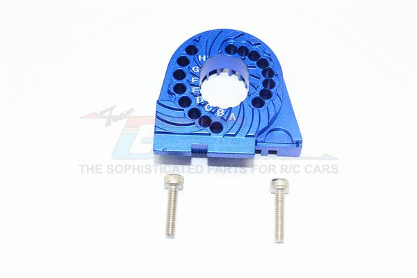 Traxxas TRX-4 Trail Defender Crawler Aluminum Double Sided Motor Mount Plate With Heat Sink Fins - 1Pc Set Blue