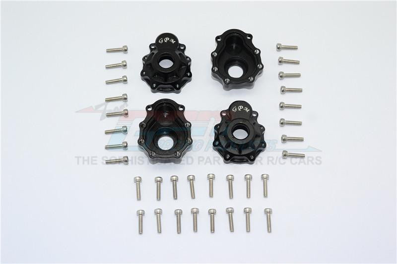 Traxxas TRX-4 Trail Defender Crawler Aluminum Outer Portal Drive Housing (Front And Rear) - 4Pcs Set Black