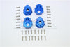 Traxxas TRX-4 Trail Defender Crawler Aluminum Outer Portal Drive Housing (Front And Rear) - 4Pcs Set Blue