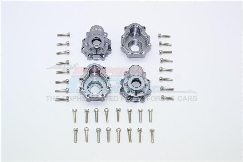 Traxxas TRX-4 Trail Defender Crawler Aluminum Outer Portal Drive Housing (Front And Rear) - 4Pcs Set Gray Silver