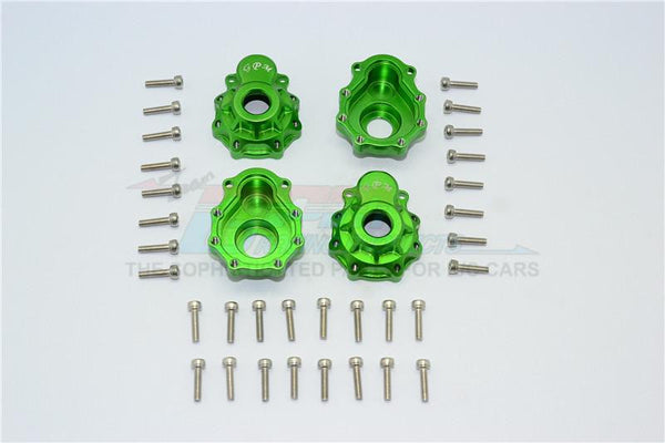 Traxxas TRX-4 Trail Defender Crawler Aluminum Outer Portal Drive Housing (Front And Rear) - 4Pcs Set Green