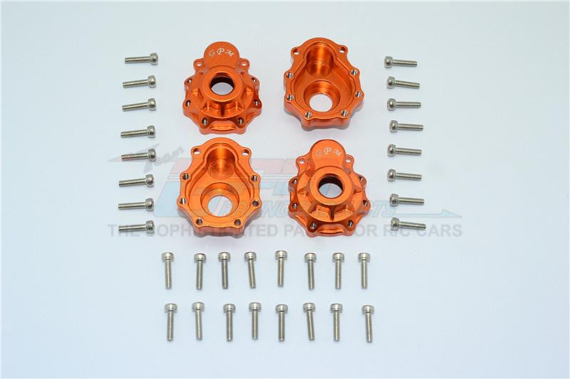 Traxxas TRX-4 Trail Defender Crawler Aluminum Outer Portal Drive Housing (Front And Rear) - 4Pcs Set Orange