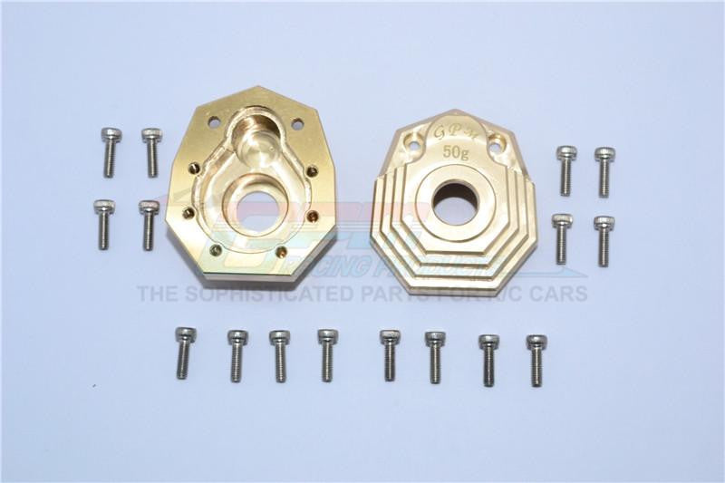 Traxxas TRX-4 Trail Defender Crawler Brass Outer Portal Drive Housing (Front Or Rear) "Heavy Edition"- 2Pcs Set 