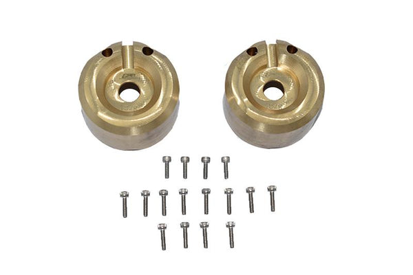 Brass Outer Portal Drive Housing (Front Or Rear) "Heavy Edition" For Traxxas 1:10 RC Crawler TRX-4 / TRX-6 - 2Pc Set