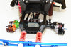 Traxxas TRX-4 Trail Defender Crawler / TRX-6 Mercedes-Benz G63 Aluminum Pendulum Wheel Knuckle Axle Weight + 9mm Hex Adapter With Outer Portal Case - 1Pr Set Blue