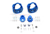 Traxxas TRX-4 Trail Defender Crawler / TRX-6 Mercedes-Benz G63 Aluminum Pendulum Wheel Knuckle Axle Weight + 9mm Hex Adapter With Outer Portal Case - 1Pr Set Blue