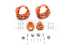 Traxxas TRX-4 Trail Defender Crawler / TRX-6 Mercedes-Benz G63 Aluminum Pendulum Wheel Knuckle Axle Weight + 9mm Hex Adapter With Outer Portal Case - 1Pr Set Orange