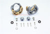 Traxxas TRX-4 Trail Defender Crawler Aluminum Pendulum Wheel Knuckle Axle Weight With Brass Lid + 9mm Hex Adapter - 1Pr Set Gray Silver