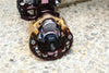 Traxxas TRX-4 Trail Defender Crawler / TRX-6 Mercedes-Benz G63 Brass Pendulum Wheel Knuckle Axle Weight With Alloy Lid + 9mm Hex Adapter - 1Pr Set Brown
