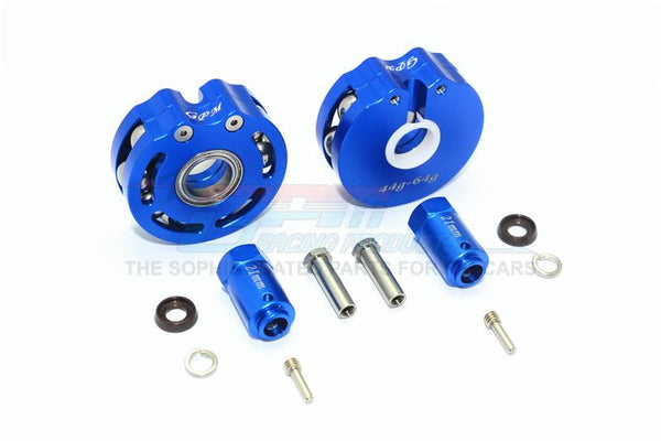 Traxxas TRX-4 Trail Defender Crawler Aluminum Pendulum Wheel Knuckle Axle Weight + 21mm Hex Adapter - 1Pr Set Blue