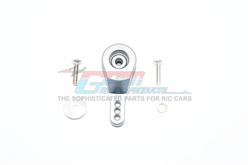Traxxas TRX-4 Defender / Tactical Unit / Ford Bronco Aluminum 23T Servo Horn With Built-In Spring (3 Positioning Holes) - 1Pc Set Gray Silver