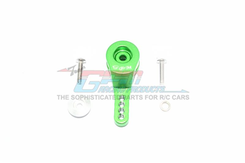 Traxxas TRX-4 Defender / Tactical Unit / Ford Bronco Aluminum 23T Servo Horn With Built-In Spring (4 Positioning Holes) - 1Pc Set Green