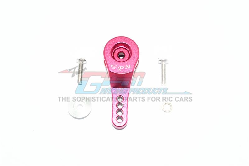 Traxxas TRX-4 Defender / Tactical Unit / Ford Bronco Aluminum 23T Servo Horn With Built-In Spring (4 Positioning Holes) - 1Pc Set Red