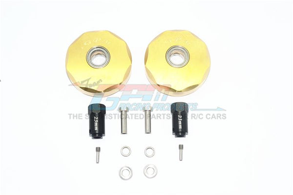 Brass Pendulum Wheel Knuckle Axle Weight +23mm Hex For Traxxas TRX-4 Mercedes-Benz G500 (82096-4) - 12Pc Set