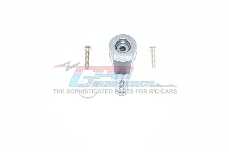 Traxxas TRX-4 Defender / Tactical Unit / Ford Bronco Aluminum 25T Servo Horn With Built-In Spring (2 Positioning Holes) - 1Pc Set Gray Silver
